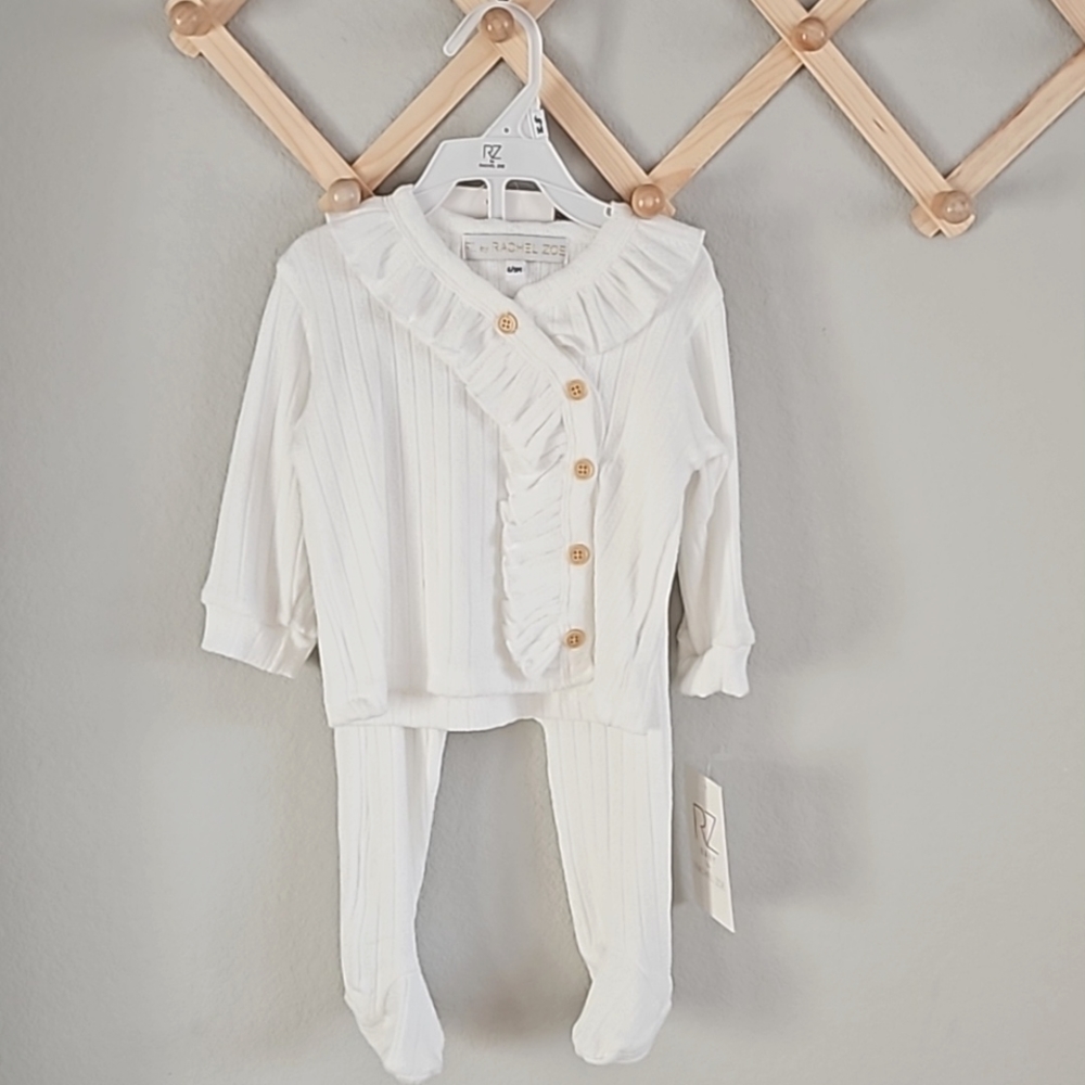 White Baby Set 6/9 month RZ by Rachel Zoe NWT